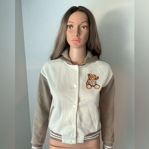 Stella Tweed Cream and Brown Hoodie